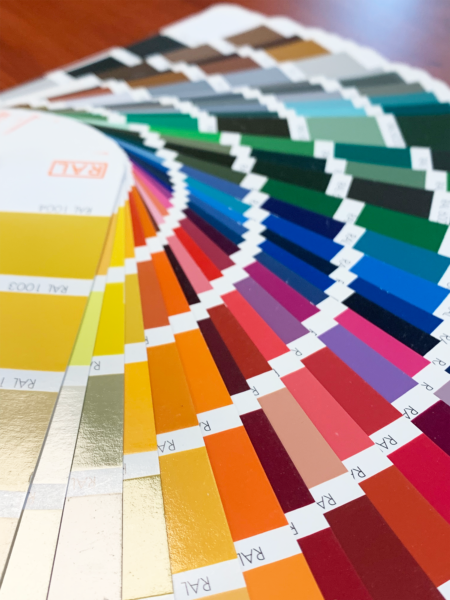 Couleurs RAL pouvant être sur abri bac